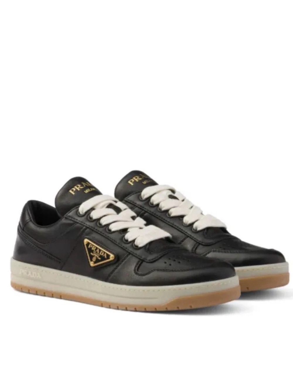 Prada Downtown nappa leather low top sneakers